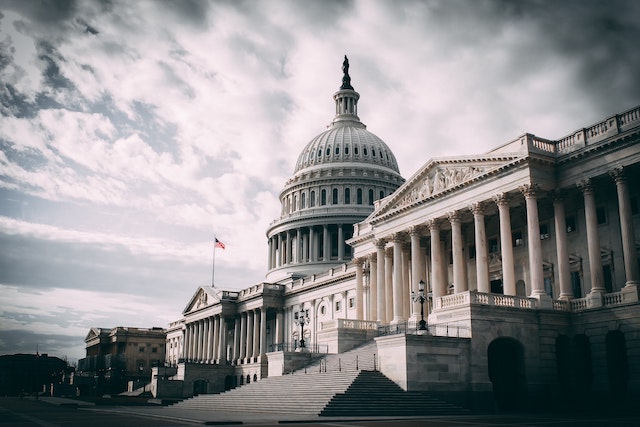 landscape view of the capitol building in Washington DC