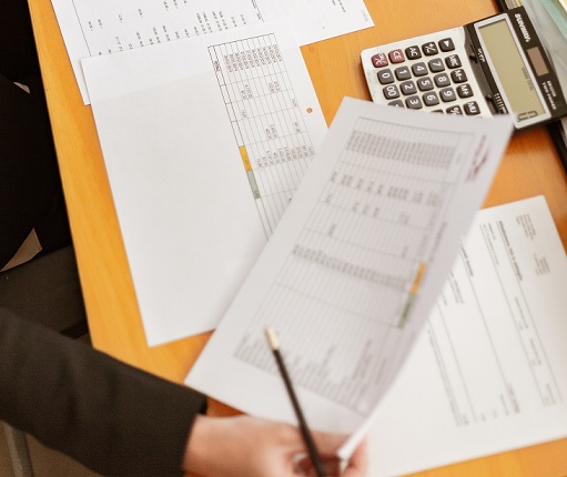 business person going over finances and accounts