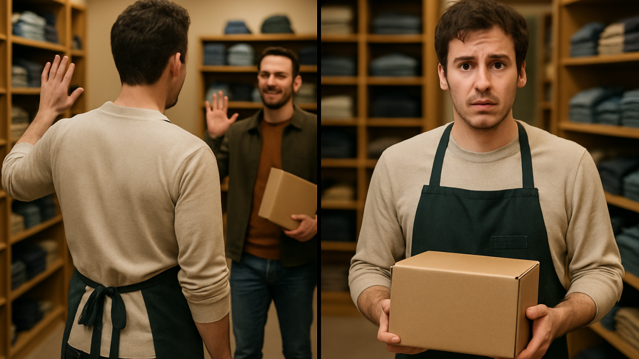 man successfully selling product only to have it returned