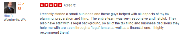 Yelp Seattle Accountant Review